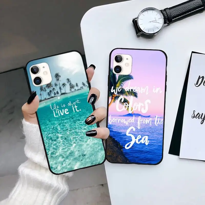 

Travel mountain sea beach quotes Phone Case for iPhone 7 8 11 12 Pro X XS XR Samsung A S 6 7 9plus 10plus 21s 71