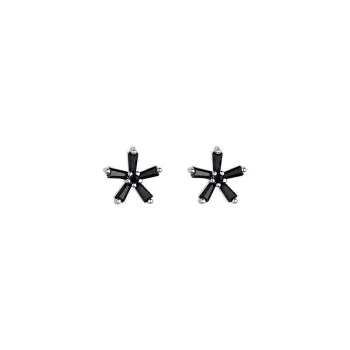 

Black Flower Earrings Ins Fresh, Simple and Compact Earrings with High Sense of Coldness and Wind Ear Jewelry Female Joker E0084