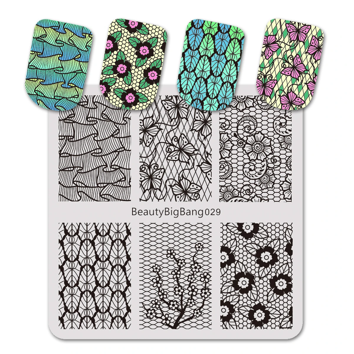 Красота теории Большого взрыва известная нейл-арта шаблон 6 см пластины для