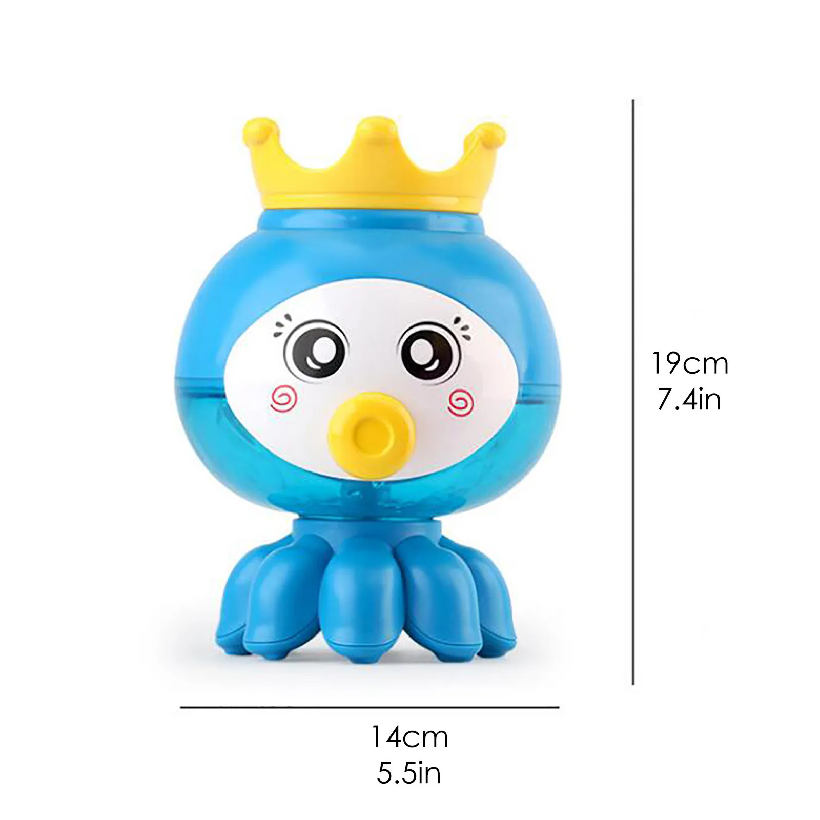 

Rotating Bath Baby Toys Cute Baby Octopus Wear A Yellow Crown Rotating Water Leakage Kawaii Toys Montessori Fidget Toy Push