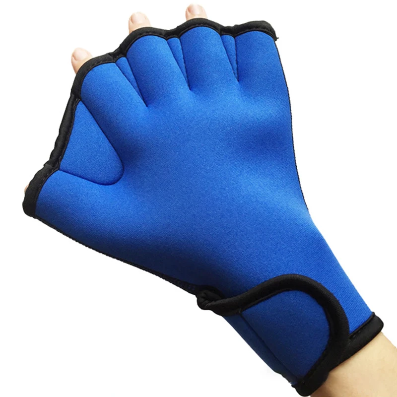 

1Pair Unisex Frog Type Silicone Girdles Swimming Hand Fins Flippers Finger Webbed Gloves Paddle Water Sports