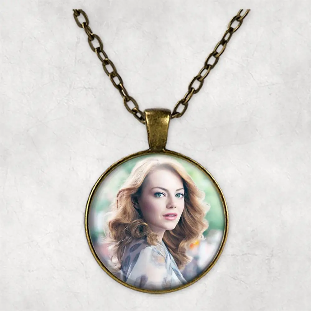 Эмма Стоун персонализированные фото ожерелье ювелирные изделия с картинами s