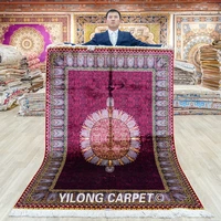 4 5x6 5 burgundy handmade silk persian carpet classy home decoration rug zqg625a