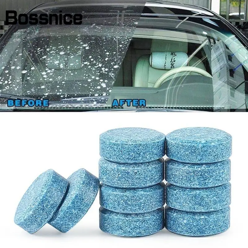

Bossnice 10pcs Car Vehicles Windshield Solid Soap Piece Window Glass Washing Cleaning Effervescent Tablets Universal Car Care