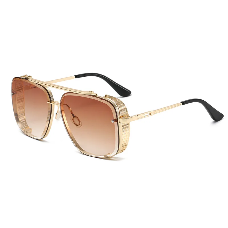 

new metal men's Large frame sunglasses Vintage steampunk women ditaeds sun glasses aviation grandmaster UV400
