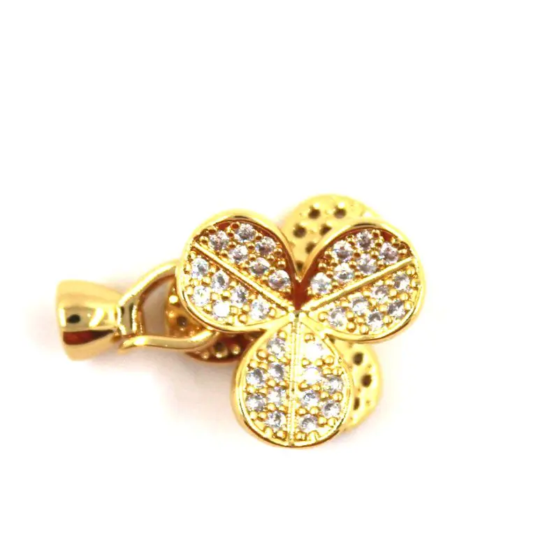 

DIY Necklace Bracelet Connectors Clasp 18K Gold Plating Copper Cubic Zirconia Clasps For Jewelry Making Fastening Accessories