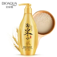 bioaqua 300ml traditional wash black rice water hair shampoo anti dandruff itching oil control improve frizz hair care products