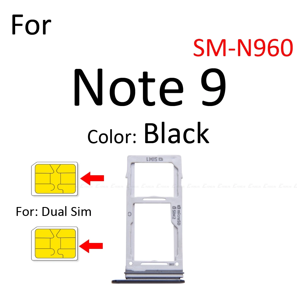 Лоток для Sim-карты гнездо кардридер адаптер Samsung Galaxy Note 9 8 N960 N950 держатель карты Micro