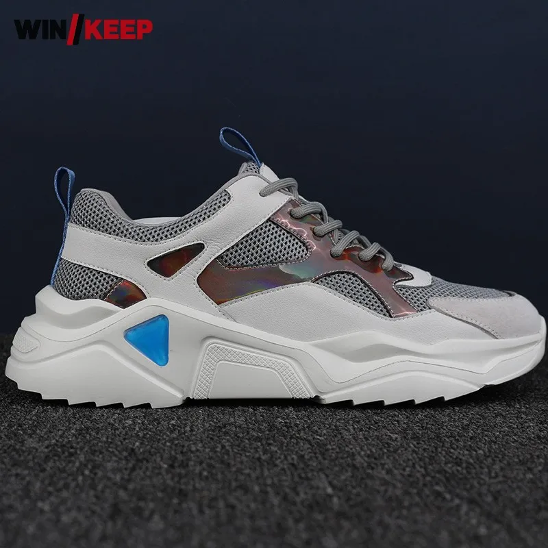 

Outdoor Mens Running Shoes Lace Up Breathable Mesh Sneakers Pathcowrk Man Fitness Trainers Athlete Workout Jogging Sports Shoes