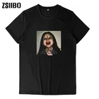 Модные весенние мужские футболки, черная забавная уличная одежда унисекс, Harajuku, жуткий демон, Повседневная футболка, футболка с криком, мужской летний топ