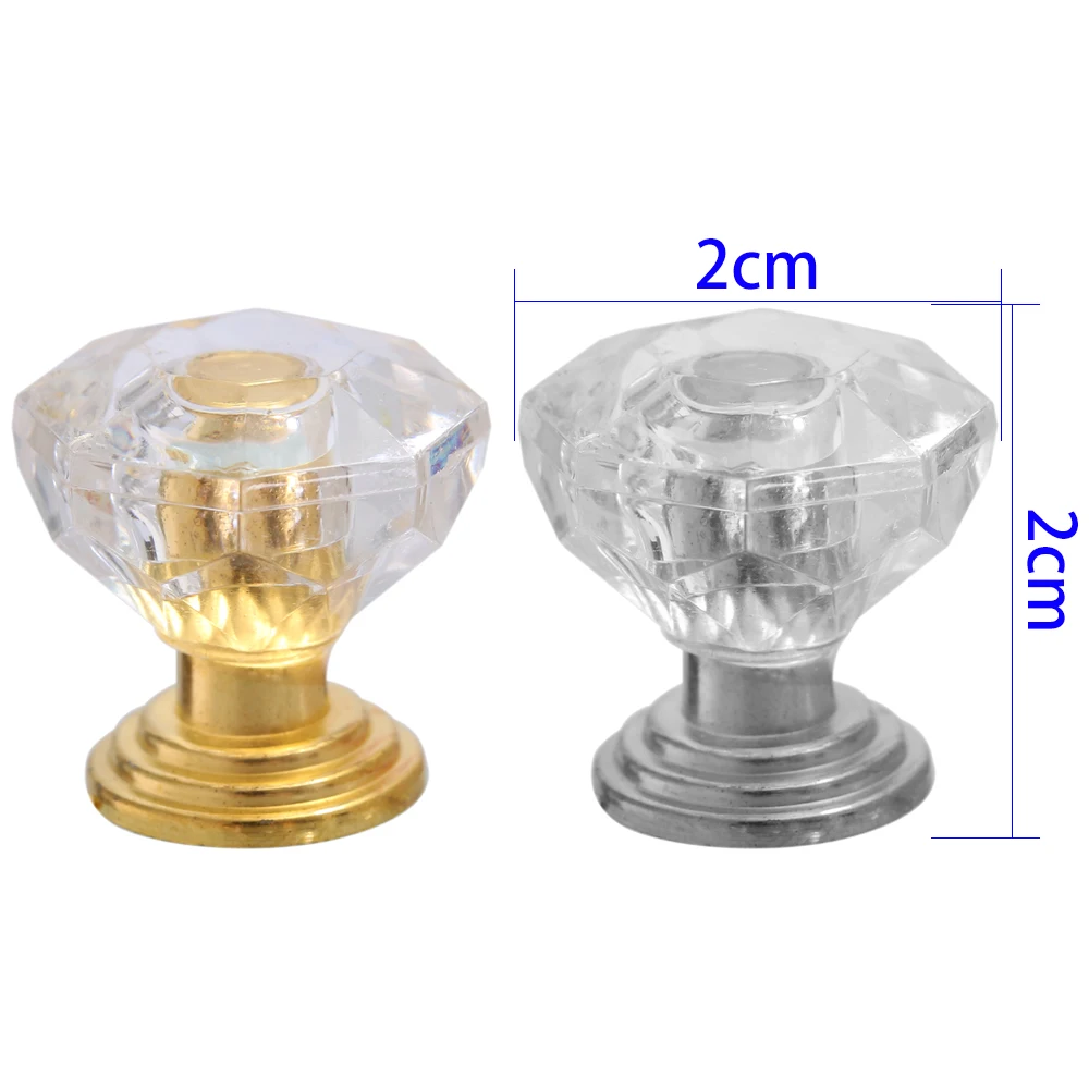 5/10 шт. Прозрачная Ручка для шкафа в форме алмаза ювелирный ящик выдвижной ручка