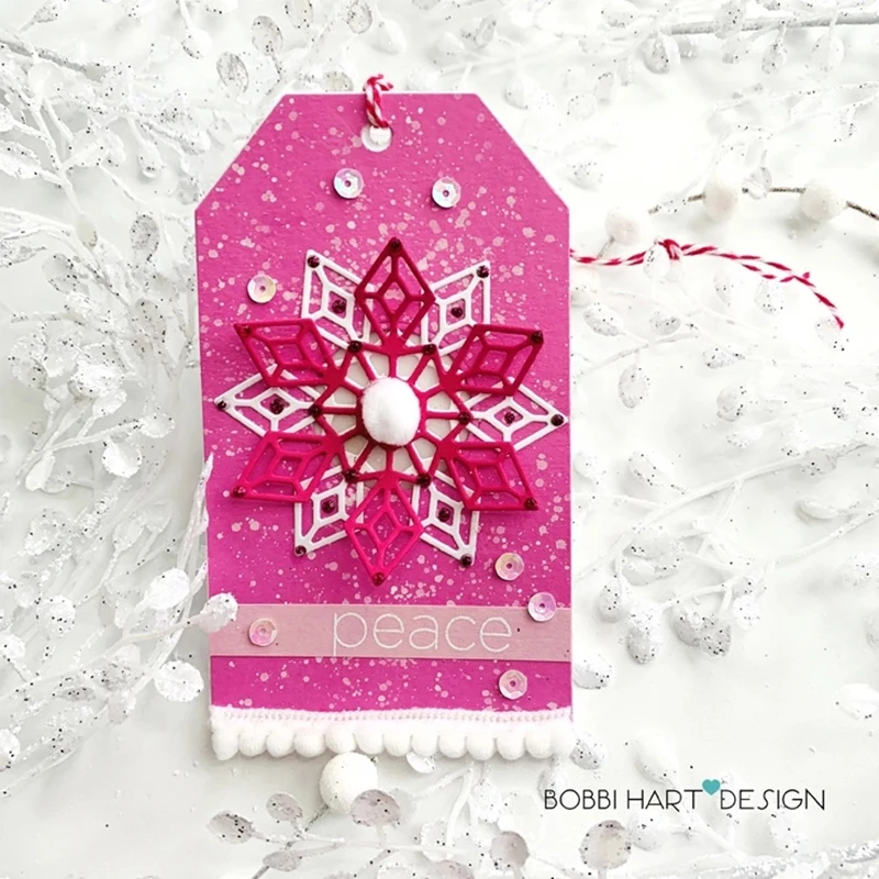 

Crystal Snowflake Metal Cutting Dies Scrapbooking Decorative Embossing Paper DIY Card Make Stencil Craft Mold Decoration Design