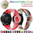Ремешок нейлоновый Алмазный для Samsung Galaxy Watch 3 42 46 мм Gear S3 Active2 Solo, браслет для часов Amazfit Bip для Huawei, 20 мм 22 мм