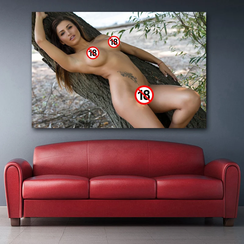 Настенные художественные плакаты модель для взрослых положение лежа дерево