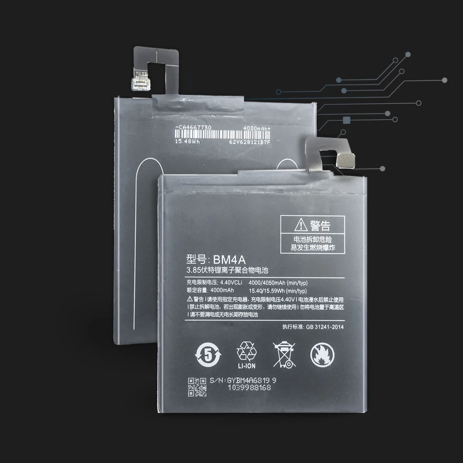

BM4A 4000mAh Battery For Xiaomi Redmi Pro Voltage Mobile Phone Replacement Rechargeable Polymer Li-ion Battery