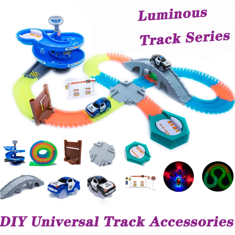 

DIY собранная игрушка креативный подарок новый волшебный трек светящийся в темноте 7,5 см Пластиковый гоночный трек Развивающие игрушки для д...