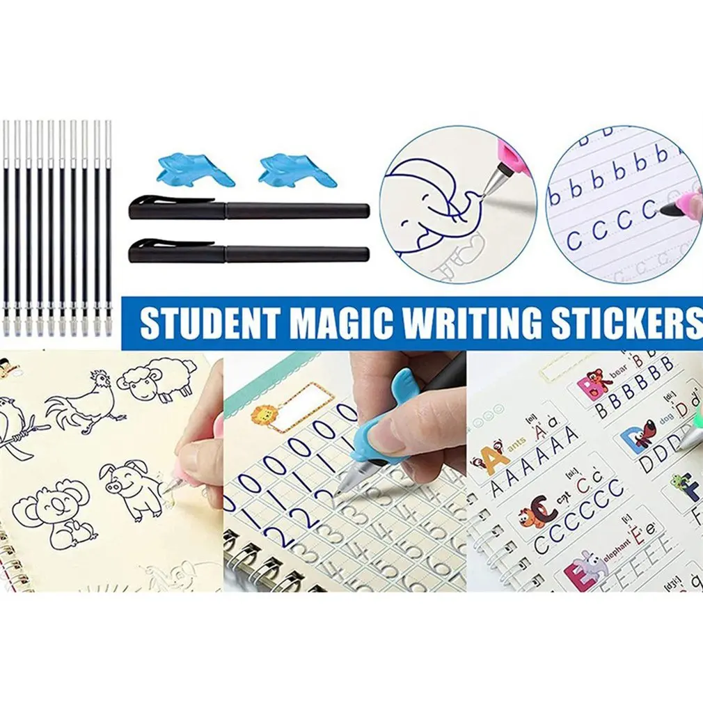 

Children's Writing Exercises Suit Practice Calligraphy With Hard Pen Kindergarten Fluted Copybook