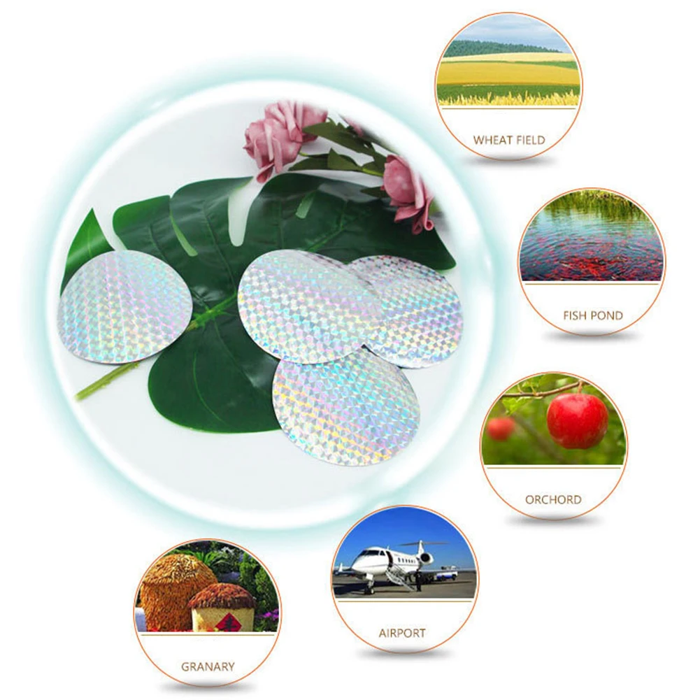 

10/ 20 Pcs Bird Repeller Tape Reflective Anti Bird Sticker Bird Deterrent Reflective Sticker For Garden Courtyard Window Car