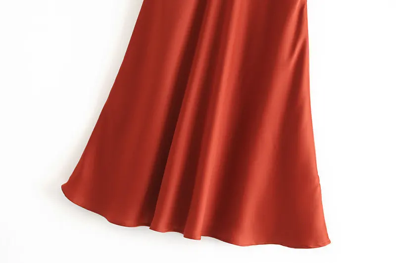 Летние атласные юбки с высокой талией женская элегантная трапециевидная юбка на