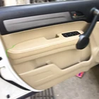 4 шт. мягкая кожаная панель для двери подлокотника для Honda CRV 2007 2008 2009 2010 2011 панель подлокотника двери автомобиля s крышка наклейка отделка