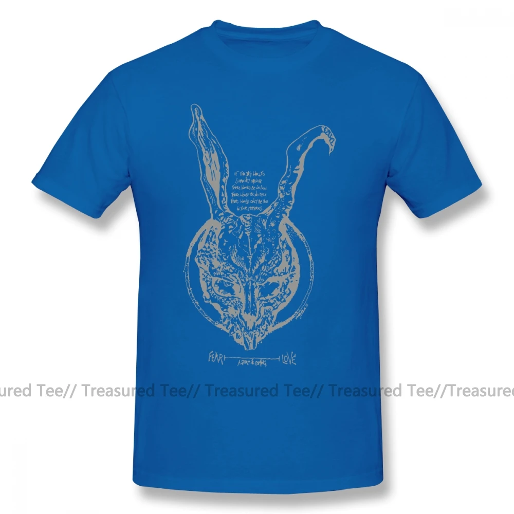 Футболка Donnie Darko, футболка Donnie Darko, забавная Футболка с принтом, 6xl, летняя мужская футболка с коротким рукавом, 100 хлопок - Цвет: Blue
