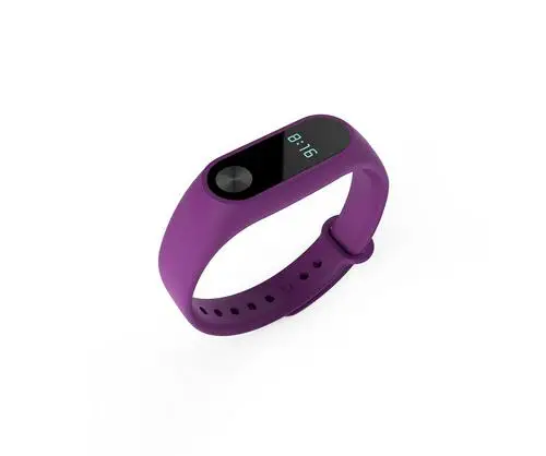 purple Многоцветный ремешок для Xiaomi Mi, 2 ремешка, сменный ремешок для Xiaomi Mi, 2 спортивных силиконовых ремешка, браслет, умные аксессуары - Цвет: purple