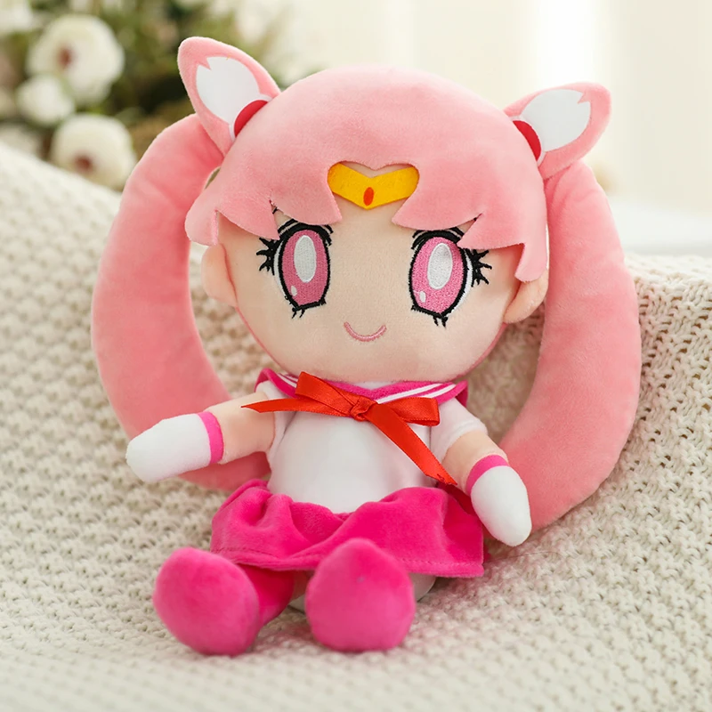 

25-60cm Kawaii Anime Sailor Moon Plush Toys Tsukino Usagi Stuffed Doll Throw Pillow Girlfriend Gift Soft Cartoon Brinquedos