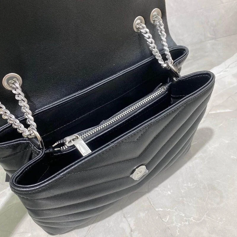 

Luxury Designer Handbag Y-shaped Seam Leather Ladies Metal Chain Shoulder Bag High Quality Flap Bag Messenger Bag