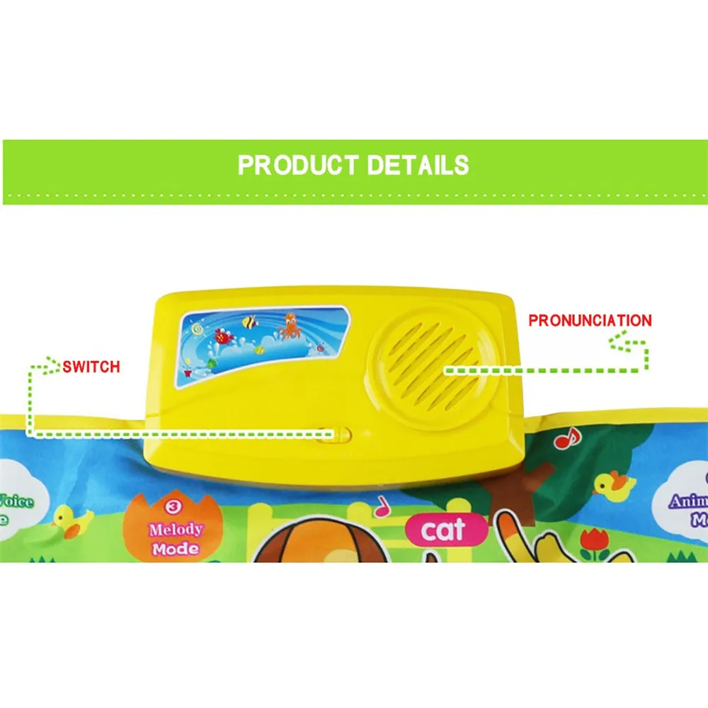 Детский музыкальный игровой коврик для пианино многофункциональная детская