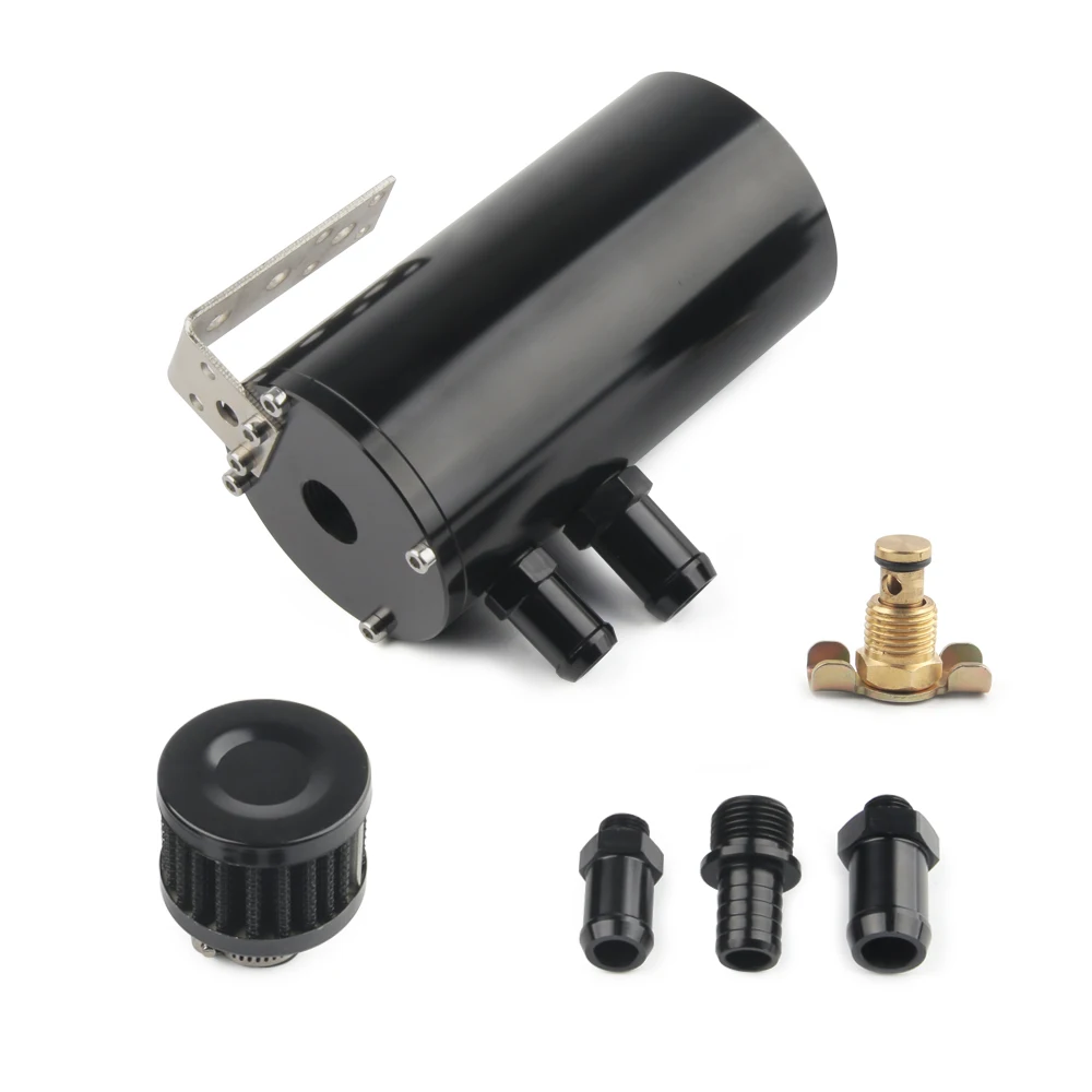 

Универсальный Высококачественный матовый маслоуловитель с заслонкой, бак с дыхательным фильтром, алюминиевый круглый автомобильный резер...