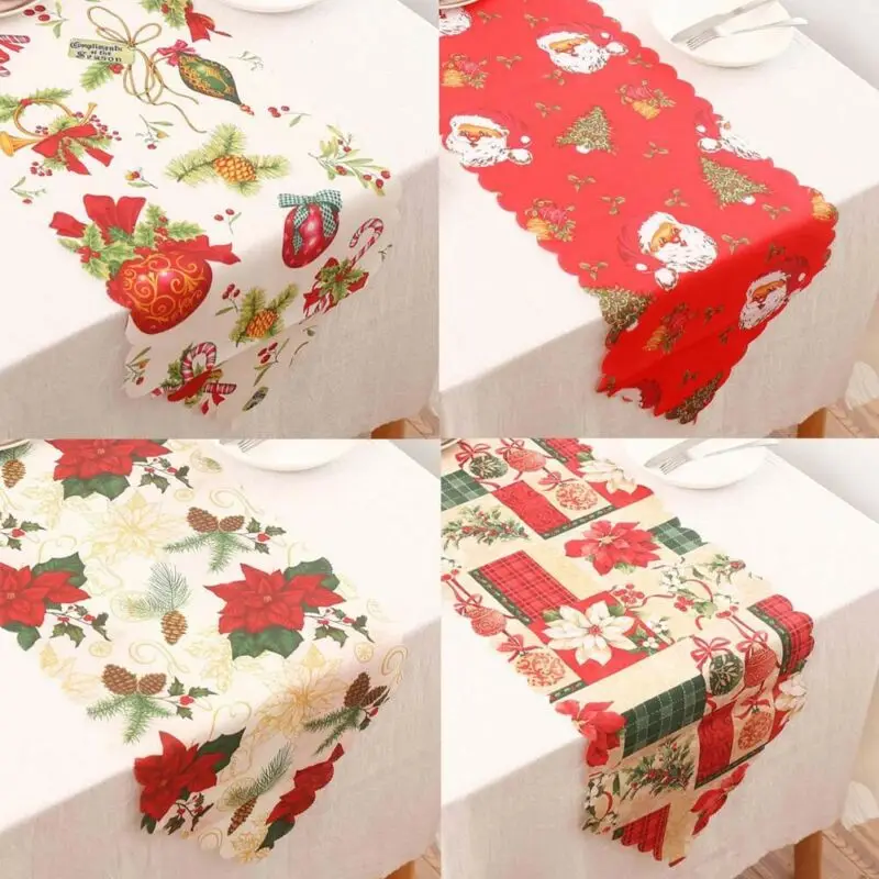 Рождественский стол бегун скатерть с изображением рождественского лося Новый