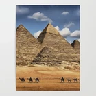 Печатная Картина на холсте, настенные картины, Египет, пирамиды, Гиза, афикан, пустыня, модульный постер для украшения дома, рамка для гостиной