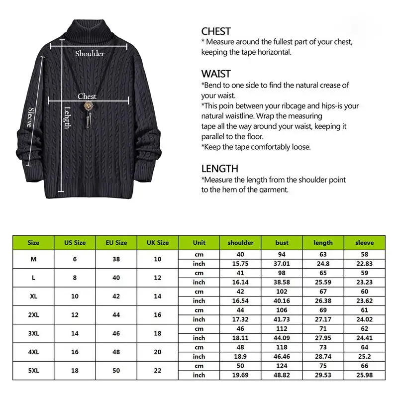 

Turtleneck Sweater Men Solid Color Knitted Pullovers Soft Comfortable Winter Autumn High Neck Sweaters Tops 2020 New