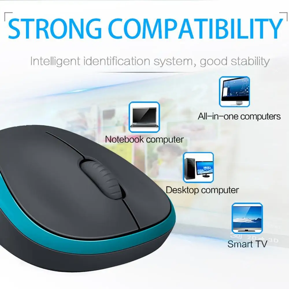 Logitech M185/M186 Беспроводной Мышь с 1000 Точек на дюйм 2 4 ГГц офисные для ПК/ноутбук Windows