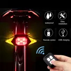 Умный велосипед указатели поворота Задний фонарь для велосипеда с возможностью светильник USB Перезаряжаемые для велосипеда, задний светильник пульт дистанционного управления с бортовым поворотом светодиодный Предупреждение лампа