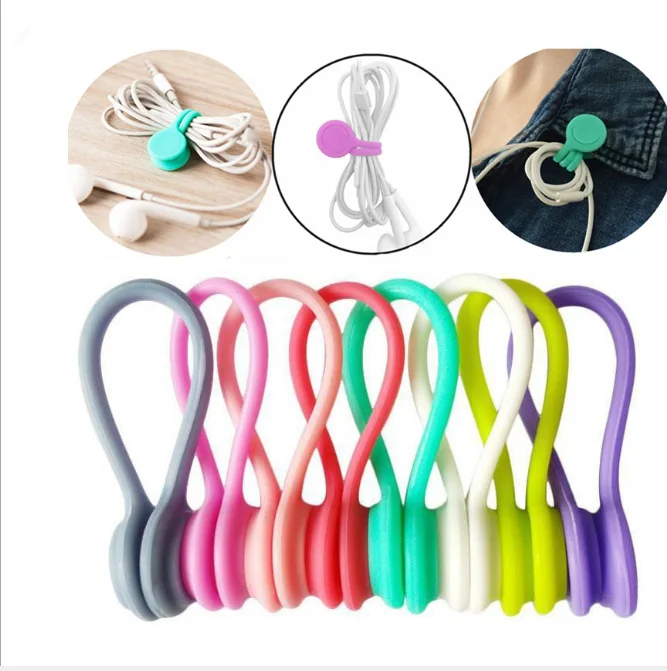 3 шт./упак. Наушники Шнур Кабельные Winder Держатель Зажимы органайзера мульти