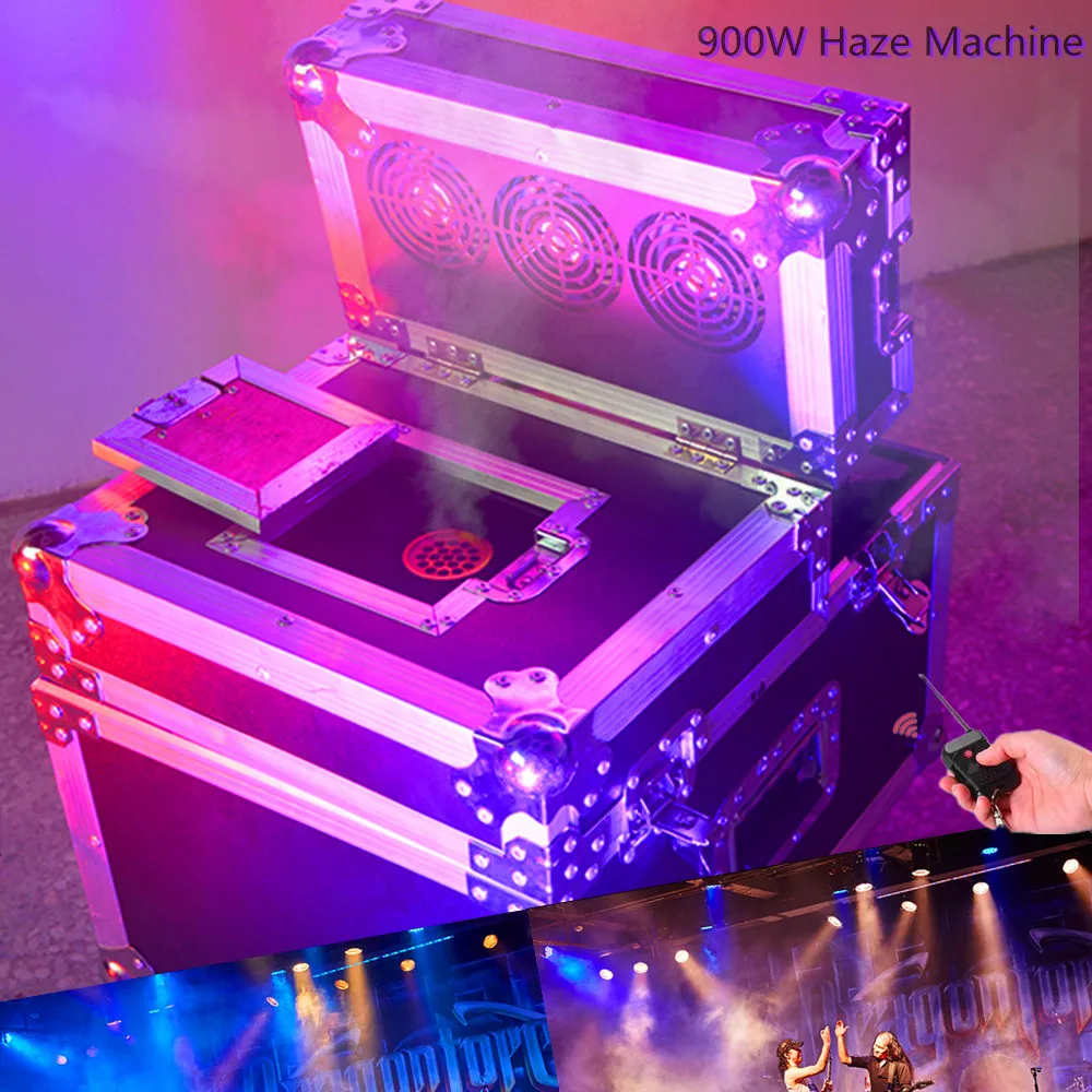 

Wireless Remote Control DJ Haze Machine, 900W Smoke Machine Mist Machine Fog Ejector Good For Laser Beam Stage Lighting Effect