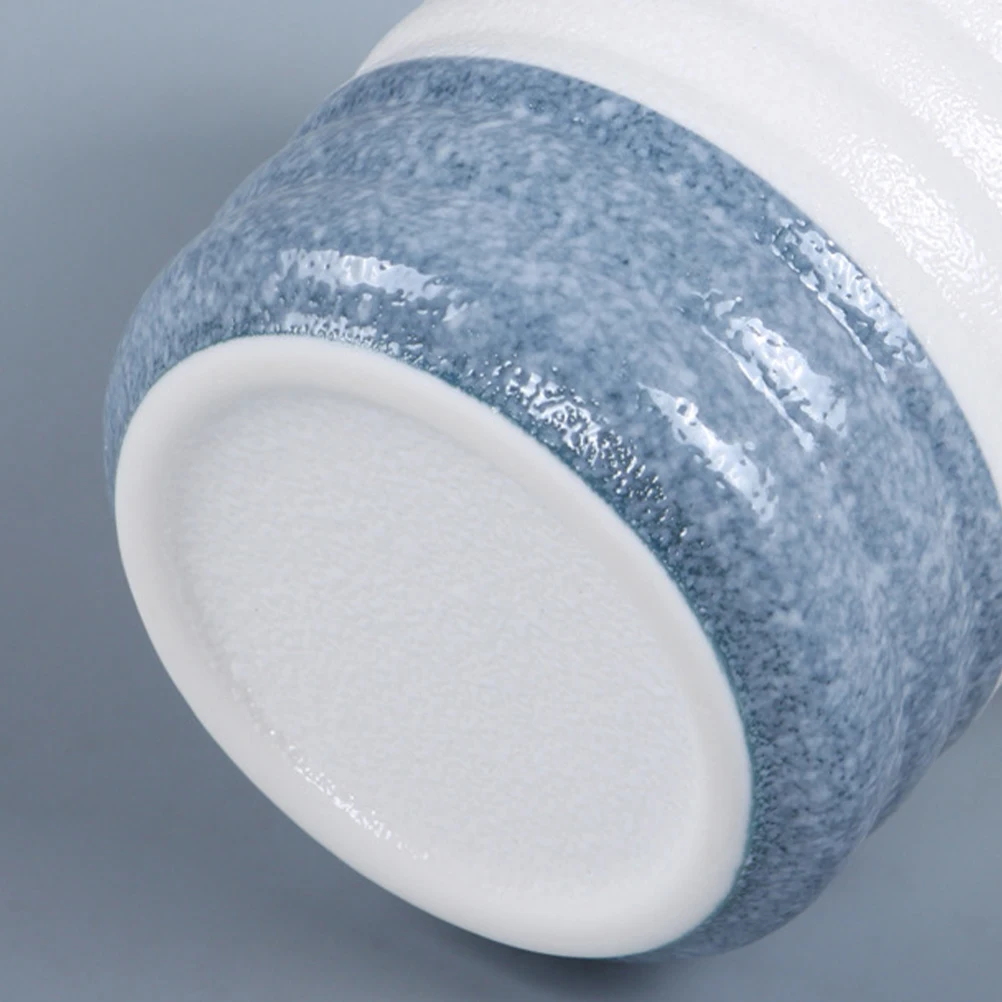 1pc Japanese Spice Jar Ceramic Seasoning Container Condiment Storage Can Home Oil Bottle for Blue and White |