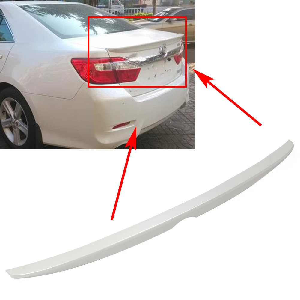 Задний спойлер для Toyota Camry отделка крыла багажника белого цвета 2012 2013 2014 2015 2016 2017