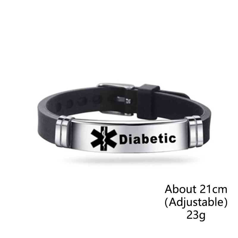 Силиконовый браслет FIMAODZ мужской регулируемый из нержавеющей стали с