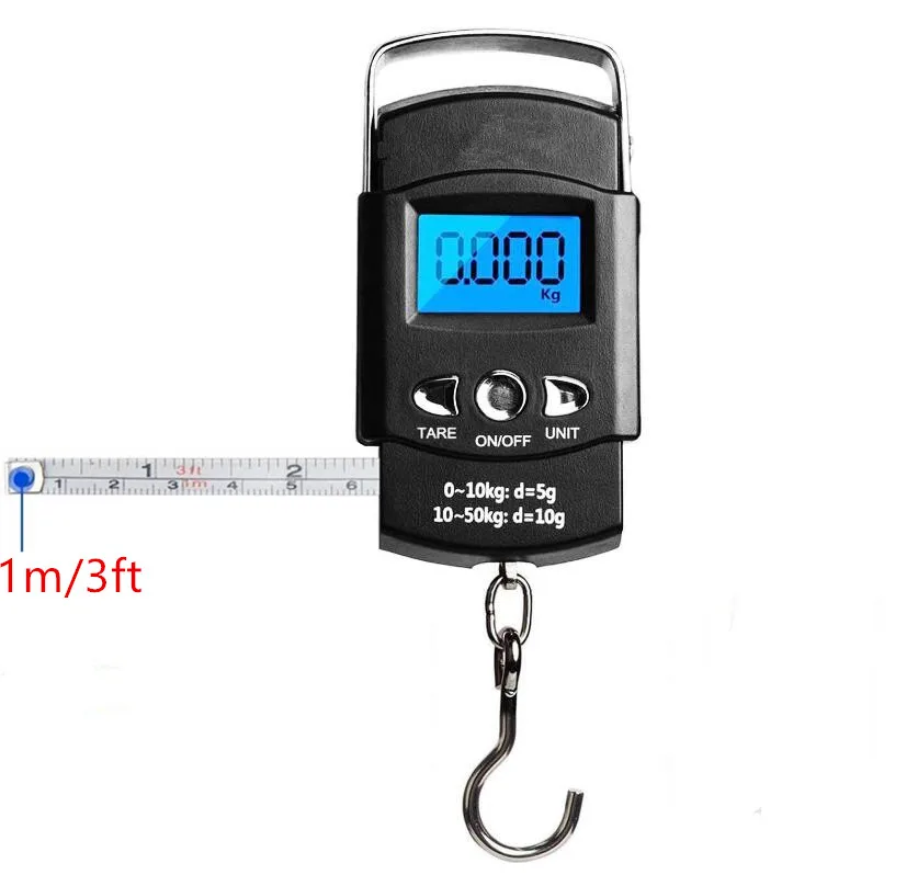 

Цифровые электронные весы для багажа, 50 кг/110 фунтов