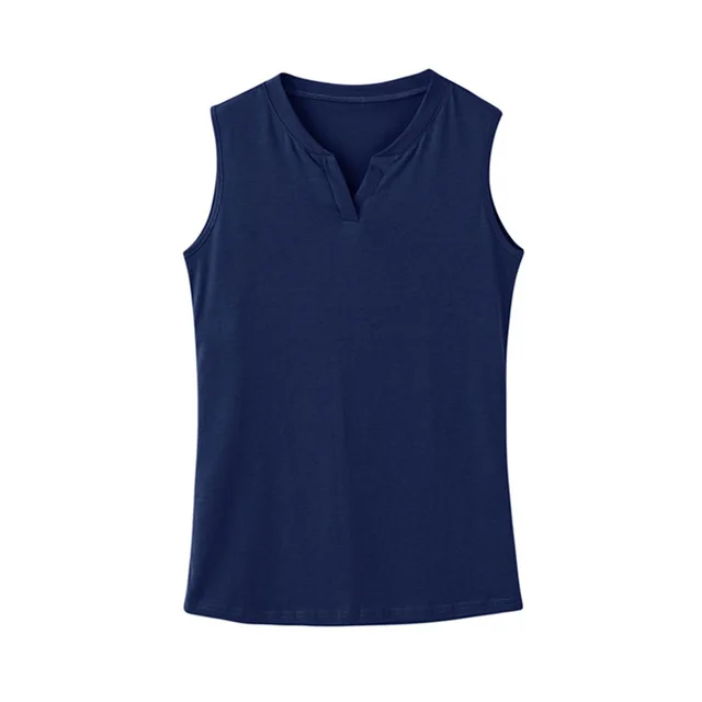 

Spring Summer Tops & Tees Women T-shirt New V-neck Sleeveless T-shirt Cotton Bottoming Shirt Slim Vest Black White Casual Top