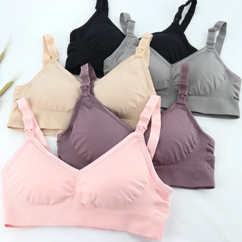 

High Quality Wireless Pregnant Women Maternity Bra One-Piece Seamless Breastfeeding Bras Push Up Breathable Feeding Nursing bra