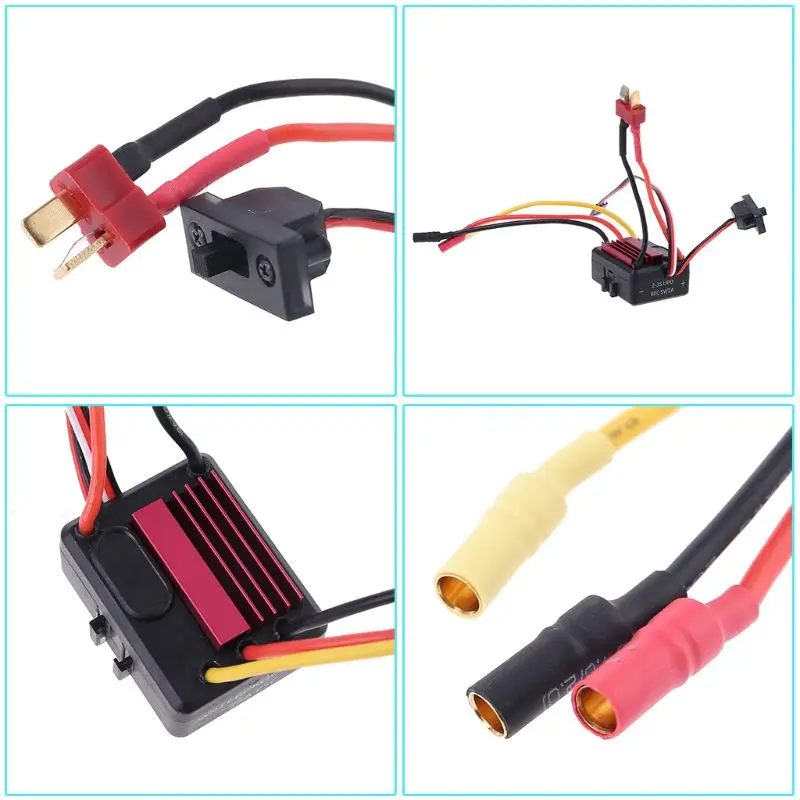 

2021 Новый 35A бесщеточный двигатель ESC водонепроницаемый 2-3S Lipo программируемый для 1/14 1/16 радиоуправляемого автомобиля