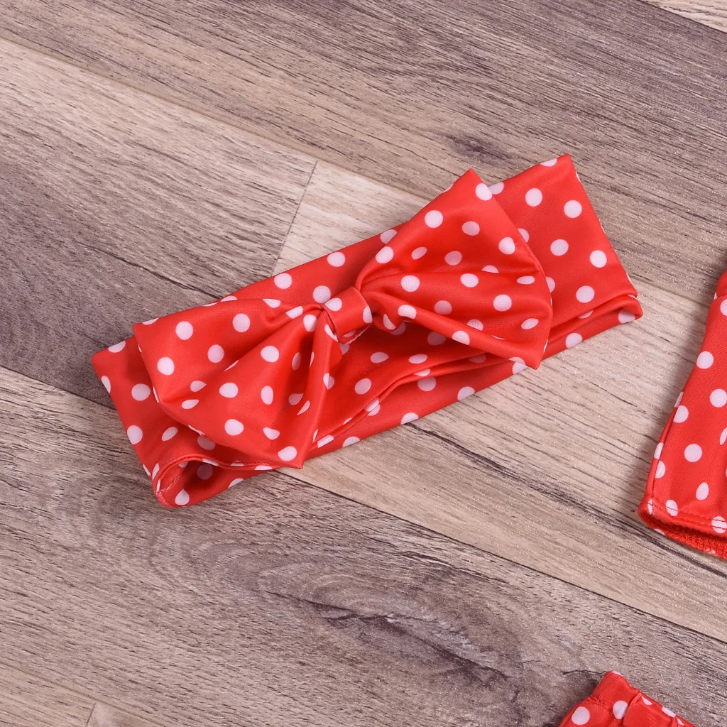 

Children's Swimsuit Summer The New Baby Dot Bow Two-piece Swimwear Swimsuit Bathing Suit Hairband Set 2020 Baby Girl Swimwear