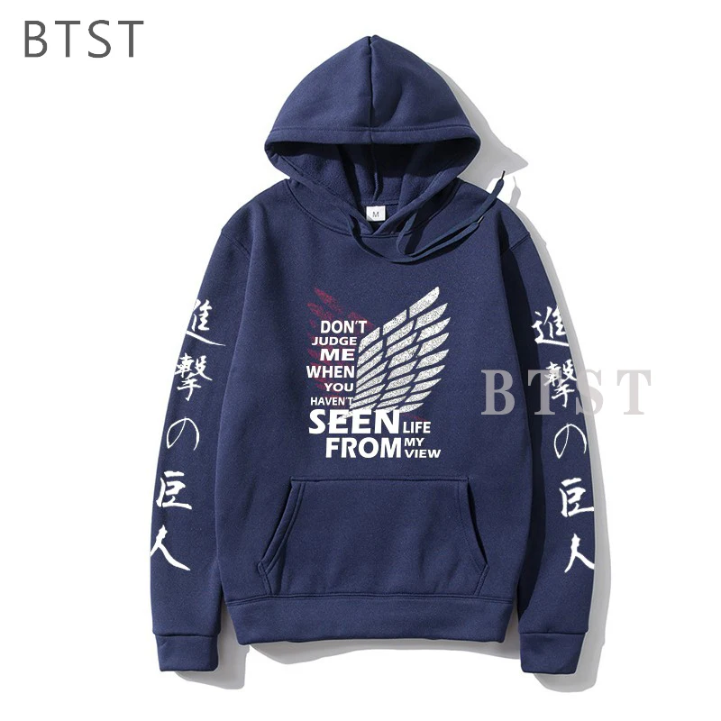 

Attack on Titan Hoodie Sweatshirt Men Casaul Tops Loose Sudadera Hoodies Anime Hoodie Clothes Men Couple Clothes Sweatshirts