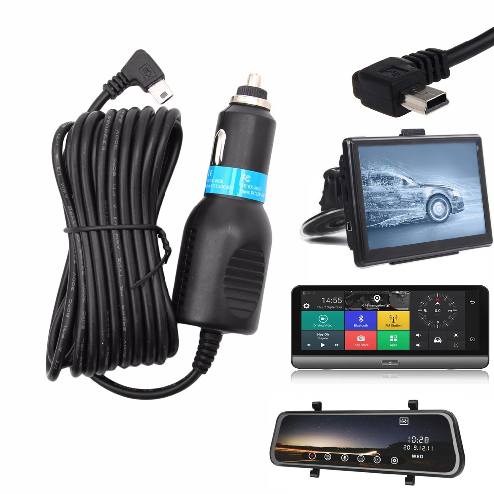 Anfilite 2A/2.5A Mini USB Автомобильное зарядное устройство адаптер кабель для GPS Naviagtion