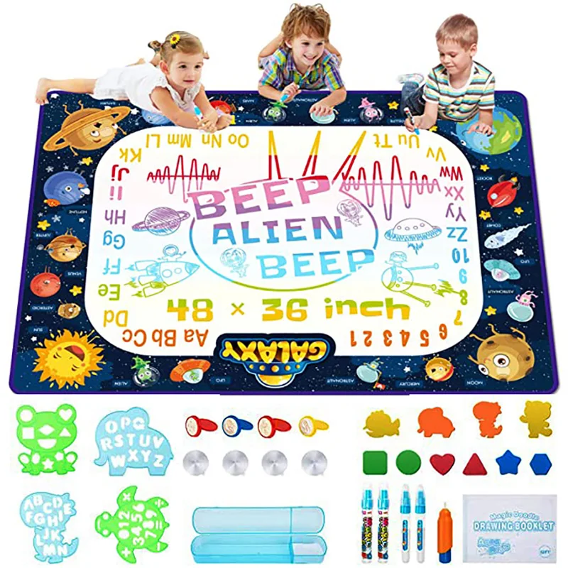 

Doodle Water Drawing Mat Pens Mat Writing Board Coloring Books Painting Rug Kids Crafts Educational Toys Aqua Magic Gift Child