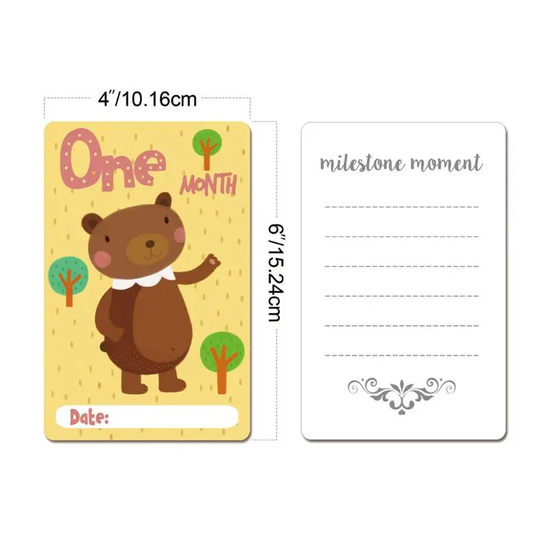 

Baby Milestone Photo Cards - Set of 12 Photo Cards To Capture Your Baby's First Year Memorable Moments