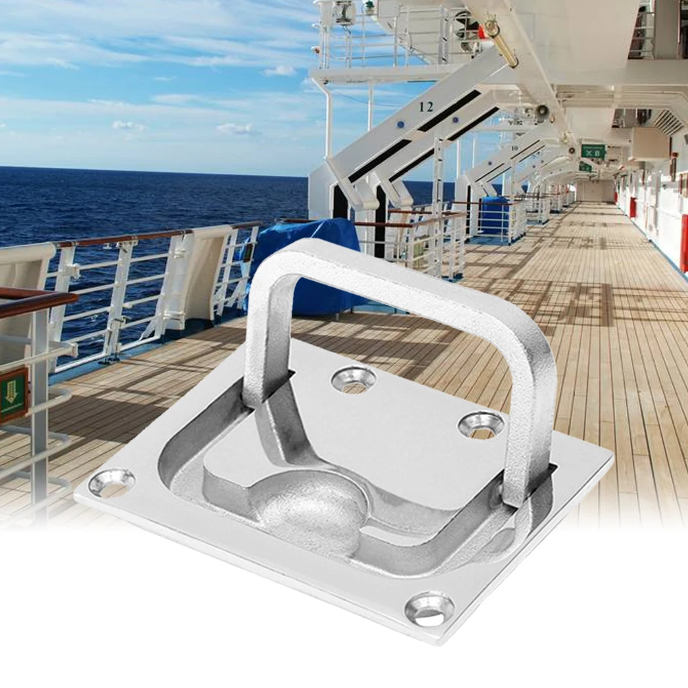

Lifting Floor Buckle Stainless Steel Truck Hatch Pull Replace Yacht Locker Ring Deck Cover Handle Durable Boat Hardware